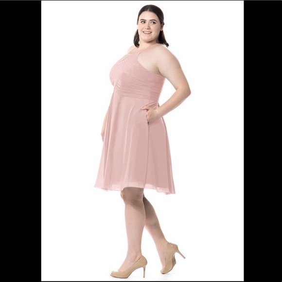 Azazie Adriana Plus Size A24 in Dusty Rose - Picture 3 of 9